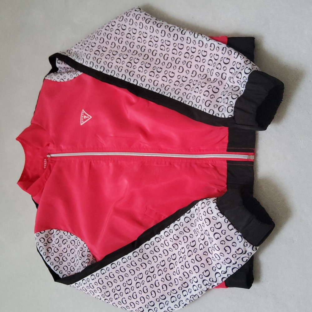 Women's Guess Wind Block Zipper Pockets Jacket Size M